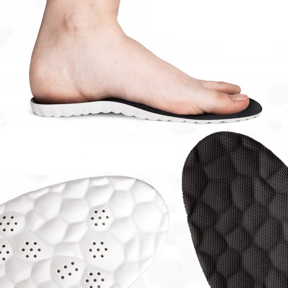 WKŁADKI DO BUTÓW OBUWIA CODZIENNEGO PRZEWIEWNE PIANKOWE MIĘKKIE 4D 1 PARA 43-44 - obrazek 3