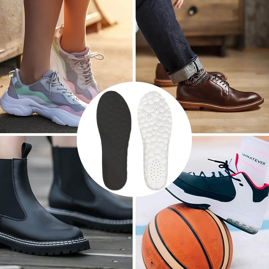 WKŁADKI DO BUTÓW OBUWIA CODZIENNEGO PRZEWIEWNE PIANKOWE MIĘKKIE 4D 1 PARA 43-44 - obrazek 6