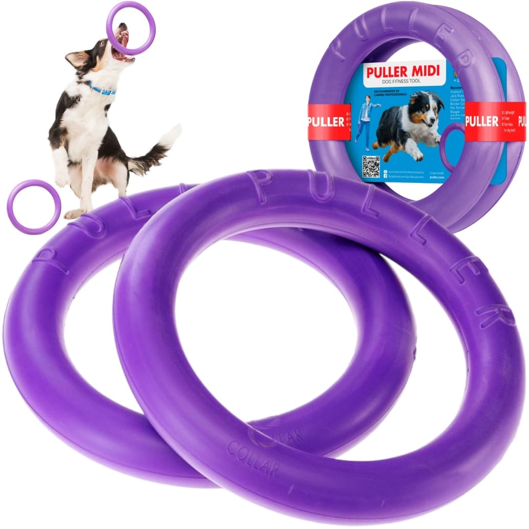 ZABAWKA DLA PSA PULLER RINGO GRYZAK DO SZKOLENIA TRENINGU RZUCANIA ZESTAW XL 29CM 2SZT