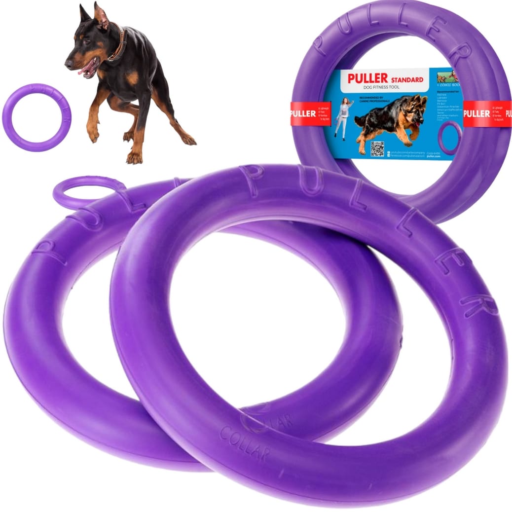 ZABAWKA DLA PSA PULLER RINGO GRYZAK DO SZKOLENIA TRENINGU RZUCANIA ZESTAW XL 29CM 2SZT - obrazek 3