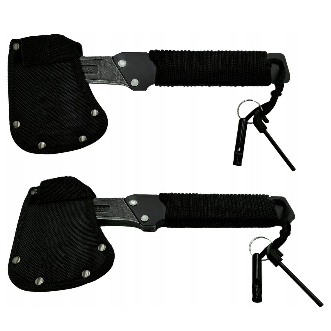 TOPOREK SIEKIERKA MŁOTEK MULTITOOL LINA KRZESIWO GWIZDEK ZESTAW SURVIVALOWY POKROWIEC - obrazek 2