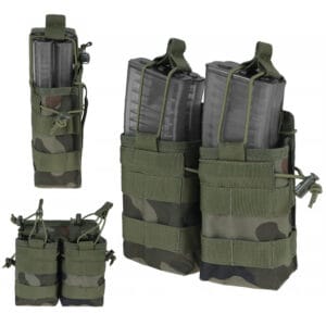 ŁADOWNICA KARABINOWA NA 4 MAGAZYNKI TAKTYCZNA MOLLE OTWARTA PODWÓJNA