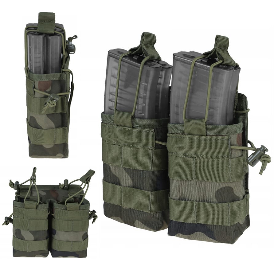 ŁADOWNICA KARABINOWA NA 4 MAGAZYNKI TAKTYCZNA MOLLE OTWARTA PODWÓJNA