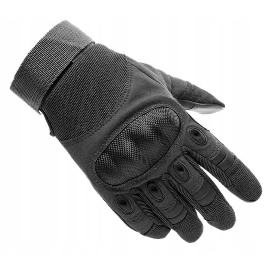 RĘKAWICE OCHRONNE TAKTYCZNE MILITARNE WOJSKOWE DOTYKOWE RĘKAWICZKI SURVIVAL CZARNY L - obrazek 2