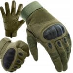 RĘKAWICE OCHRONNE TAKTYCZNE MILITARNE WOJSKOWE DOTYKOWE RĘKAWICZKI SURVIVAL OLIWKA L