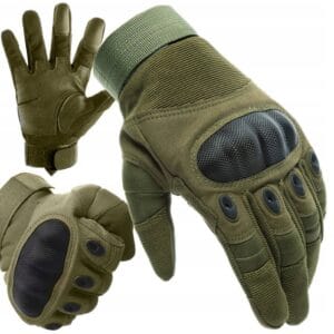 RĘKAWICE OCHRONNE TAKTYCZNE MILITARNE WOJSKOWE DOTYKOWE RĘKAWICZKI SURVIVAL OLIWKA L