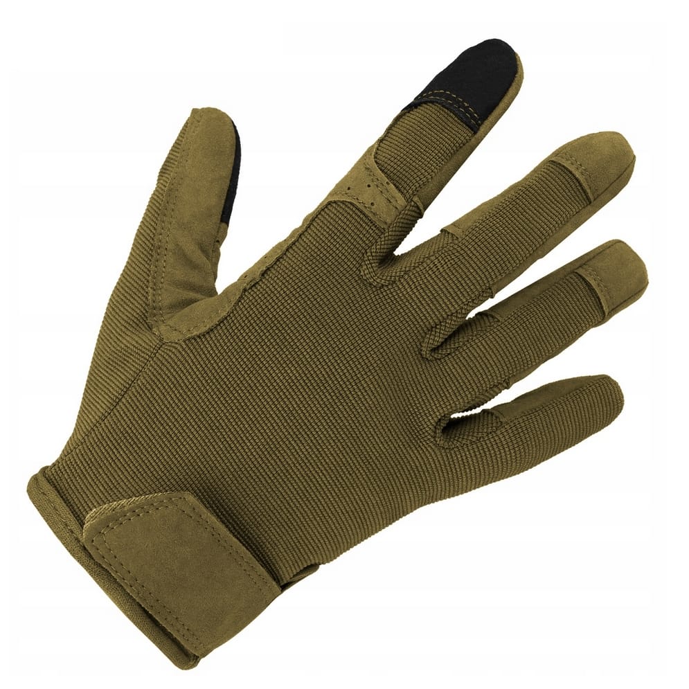RĘKAWICE OCHRONNE TAKTYCZNE MILITARNE WOJSKOWE DOTYKOWE STRZELECKIE RĘKAWICZKI SURVIVAL OLIWKA L - obrazek 2