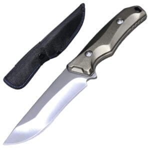 NÓŻ TAKTYCZNY MYŚLIWSKI SURVIVAL FINKA POKROWIEC 22CM