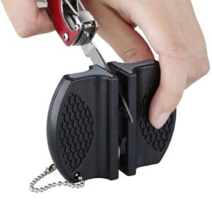 OSTRZAŁKA DO NOŻY KIESZONKOWA KOMPAKTOWA MINI OSEŁKA DWUSTOPNIOWA MILITARNA KOSTKA