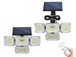 Lampa solarna 333 LED czujnik pilot