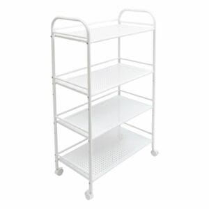 WÓZEK STOLIK NA KÓŁKACH BIAŁY 60x32x100