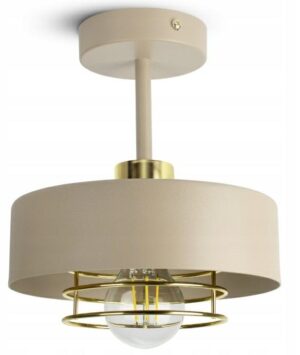LAMPA SUFITOWA WISZĄCA BEŻOWO ZŁOTA