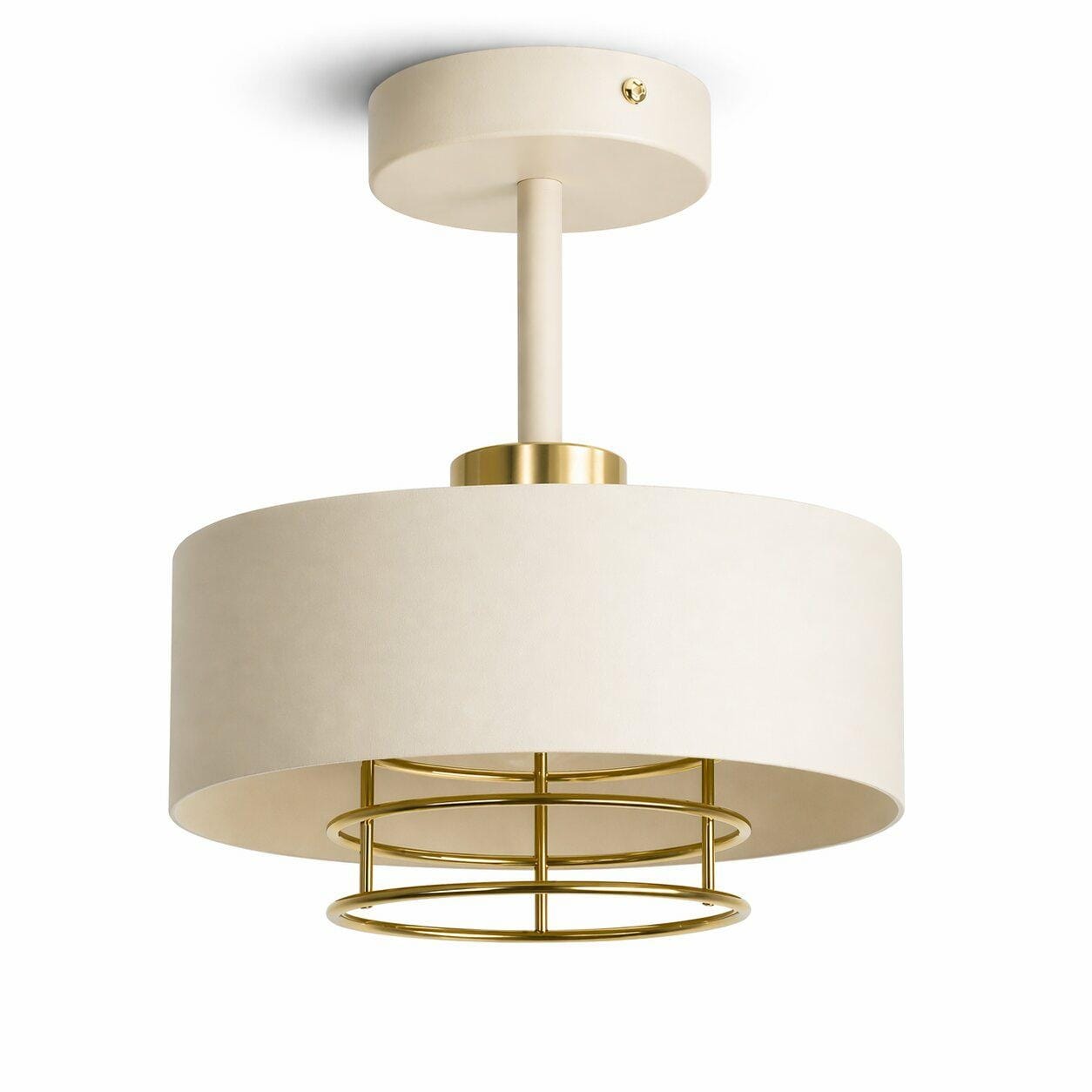 LAMPA SUFITOWA WISZĄCA BEŻOWO ZŁOTA