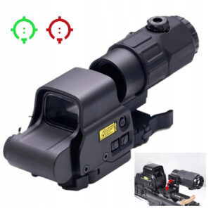 LUNETA CELOWNICZA 3X + CELOWNIK HOLOGRAFICZNY RED GREEN DOT ZESTAW OPTYCZNY CELOWNICZY