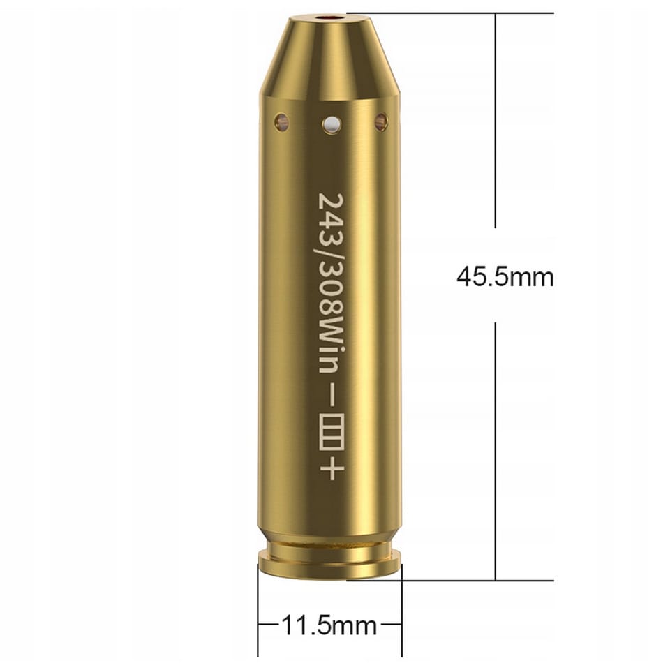 NABÓJ LASEROWY DO KALIBRACJI LUNETY .308 .243 WIN PRZYSTRZELIWANIA BRONI CZERWONY LASER - obrazek 4