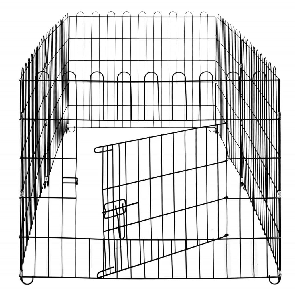 KOJEC KLATKA ZAGRODA MODUŁOWA DLA ZWIERZĄT PSA KOTA CZARNA 6 PANELI X88CM - obrazek 14