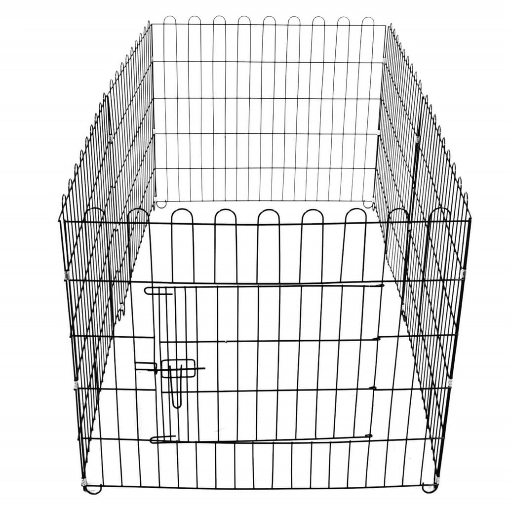 KOJEC KLATKA ZAGRODA MODUŁOWA DLA ZWIERZĄT PSA KOTA CZARNA 6 PANELI X88CM - obrazek 15