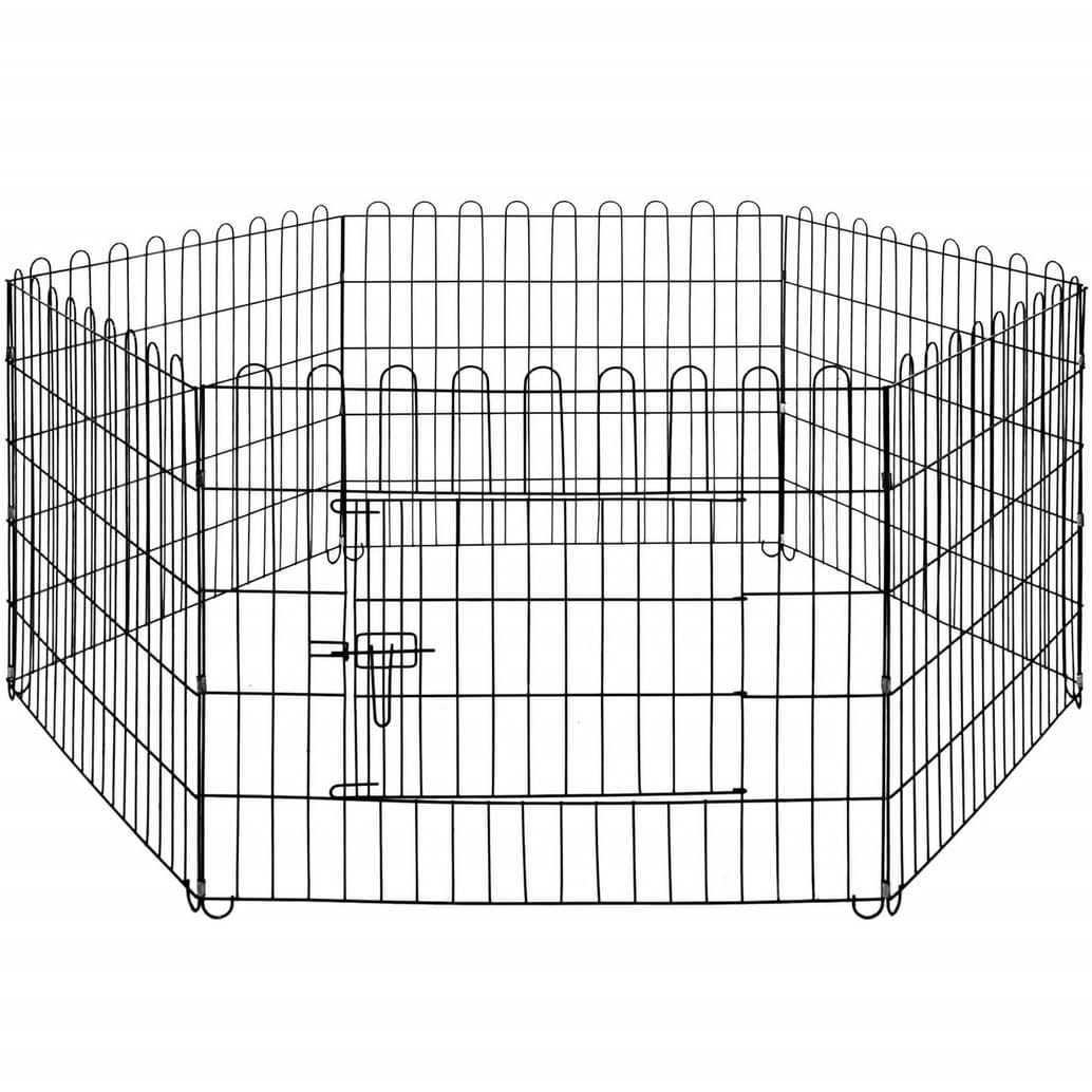 KOJEC KLATKA ZAGRODA MODUŁOWA DLA ZWIERZĄT PSA KOTA CZARNA 6 PANELI X88CM - obrazek 16