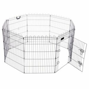 KOJEC KLATKA ZAGRODA MODUŁOWA DLA ZWIERZĄT PSA KOTA CZARNA 8 PANELI X63CM