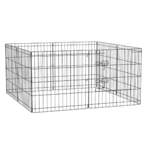 KOJEC KLATKA ZAGRODA MODUŁOWA DLA ZWIERZĄT PSA KOTA CZARNA 6 PANELI X60CM