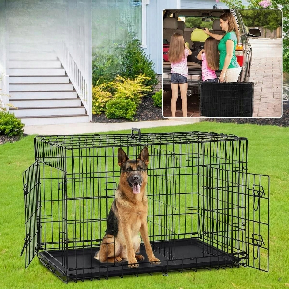 KLATKA DLA PSA KENNELOWA METALOWA KOJEC TRANSPORTER DLA ZWIERZĄT M 77CM - obrazek 9