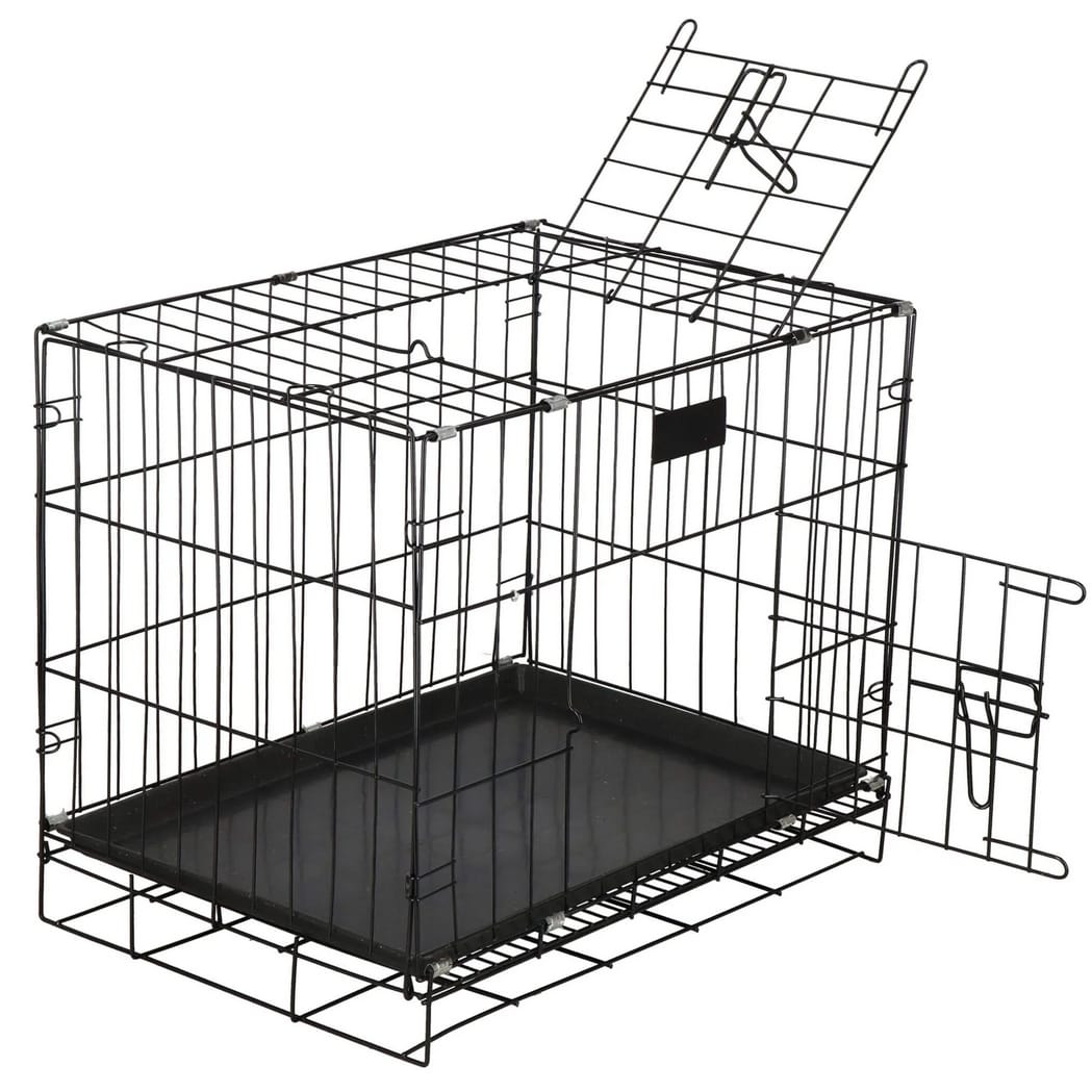 KLATKA DLA PSA KOTA KRÓLIKA ZWIERZĄT METALOWA KOJEC TRANSPORTER S 50CM - obrazek 7