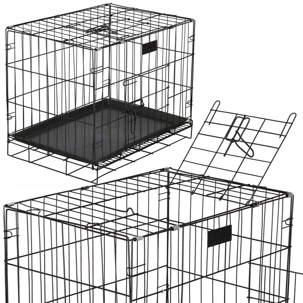 KLATKA DLA PSA KOTA KRÓLIKA ZWIERZĄT METALOWA KOJEC TRANSPORTER S 50CM - obrazek 8