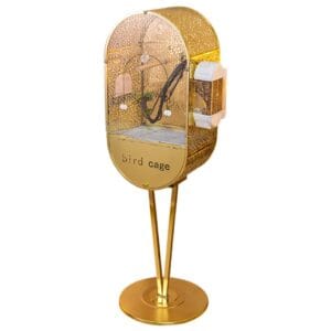 KLATKA DLA PTAKÓW NA PTAKI PAPUG WOLIERA METALOWA AKCESORIA ZŁOTA ZESTAW 128CM
