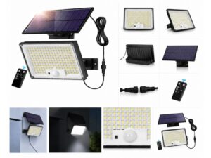 Lampa solarna LED z czujnikiem ruchu + pilot