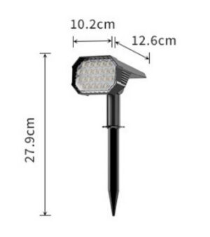 LAMPA SOLARNA LED WBIJANA REFLEKTOR CZUJNIK ZMIERZCHU