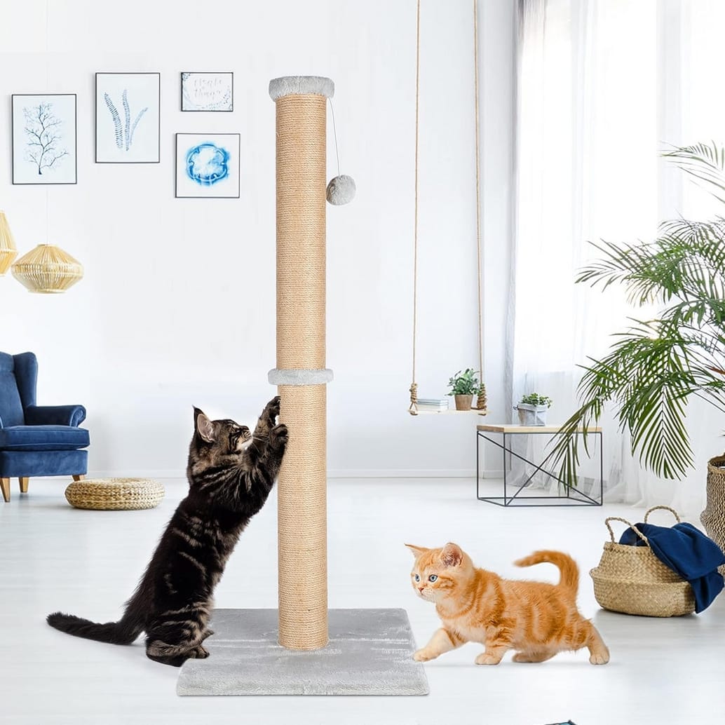 DRAPAK DUŻY DLA KOTA DOMEK SŁUPEK Z ZABAWKAMI 104CM XL - obrazek 4