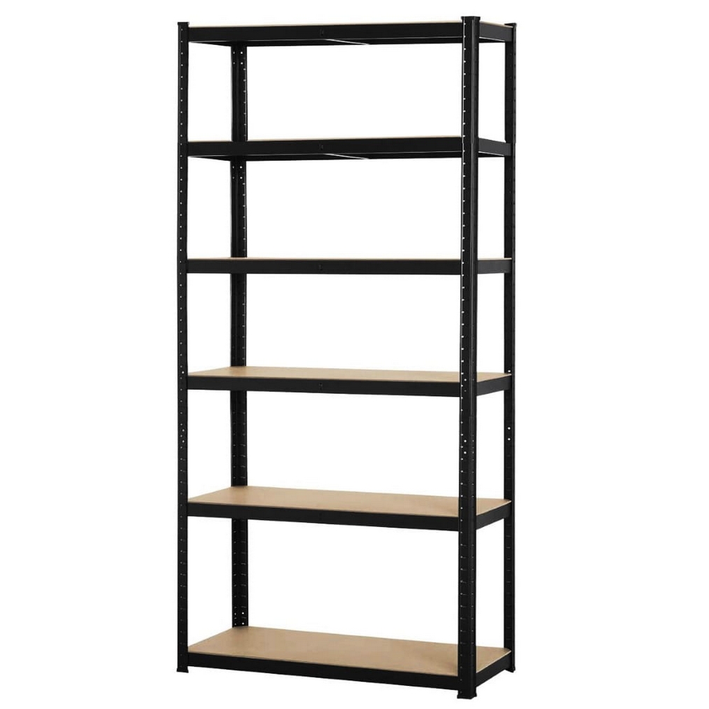 REGAŁ METALOWY MAGAZYNOWY GARAŻOWY CZARNY 6 PÓŁEK 1260KG 222X90X40 - obrazek 3