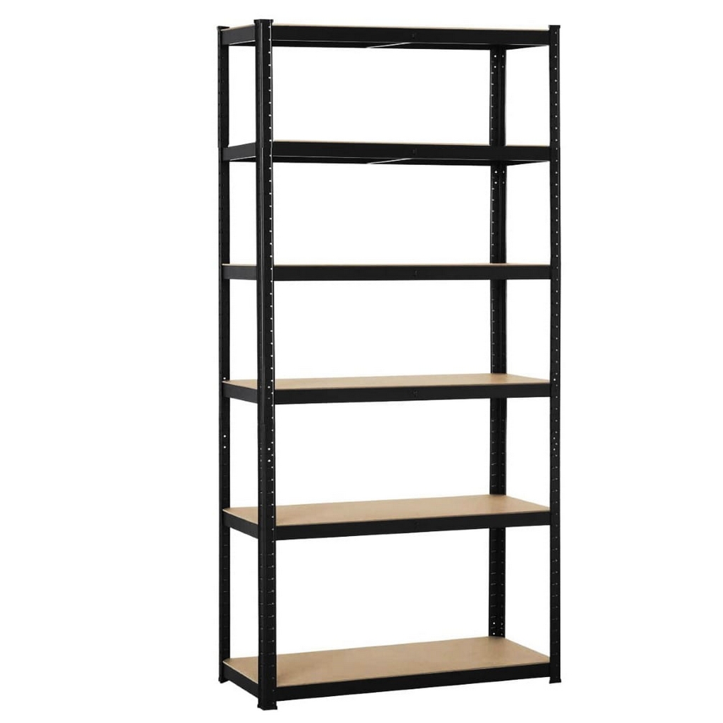REGAŁ METALOWY MAGAZYNOWY GARAŻOWY CZARNY 6 PÓŁEK 1260KG 222X90X40 - obrazek 4