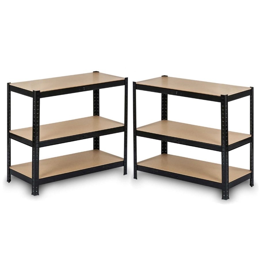REGAŁ METALOWY MAGAZYNOWY GARAŻOWY CZARNY 6 PÓŁEK 1260KG 222X90X40 - obrazek 5