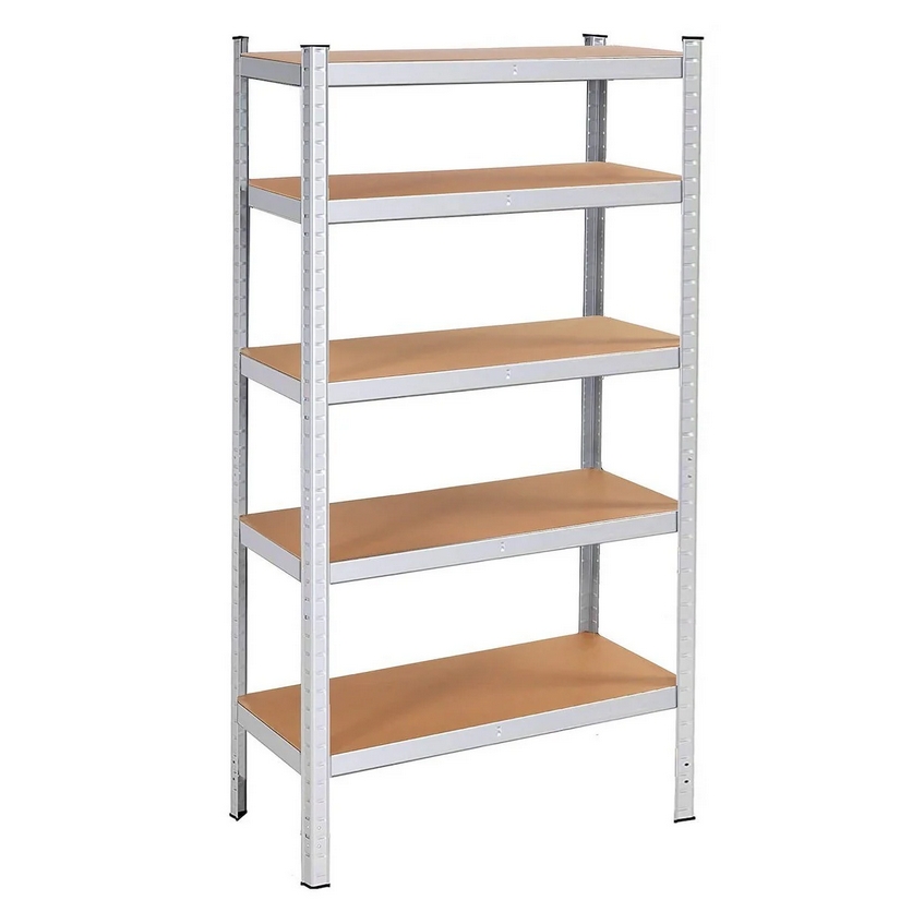 REGAŁ METALOWY MAGAZYNOWY GARAŻOWY SREBRNY 5 PÓŁEK 1000KG 205X120X40 - obrazek 3