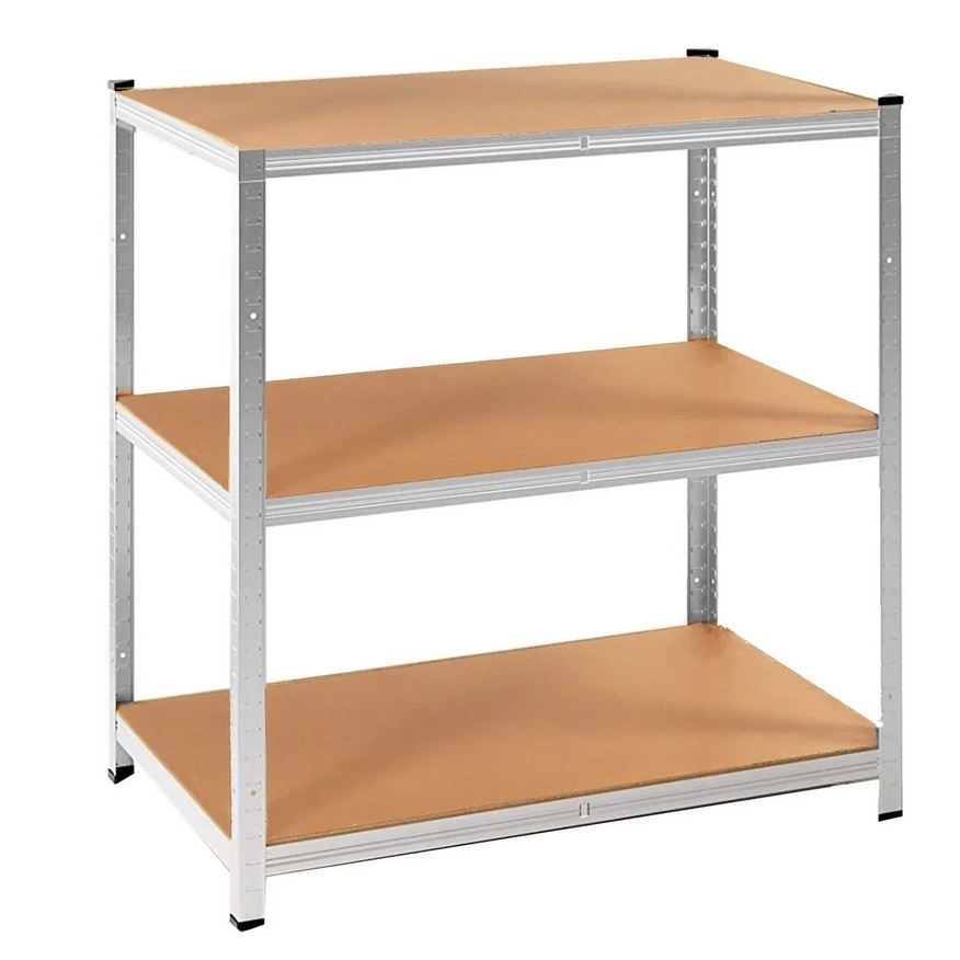 REGAŁ METALOWY MAGAZYNOWY GARAŻOWY SREBRNY 5 PÓŁEK 1000KG 205X120X40 - obrazek 5