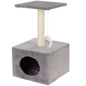 DRAPAK DUŻY DLA KOTA WIEŻA DRZEWKO LEGOWISKO DOMEK Z ZABAWKAMI 3 POZIOMY 56CM