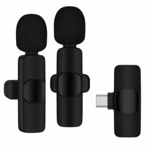 MIKROFON KRAWATOWY BEZPRZEWODOWY USB-C 2SZT