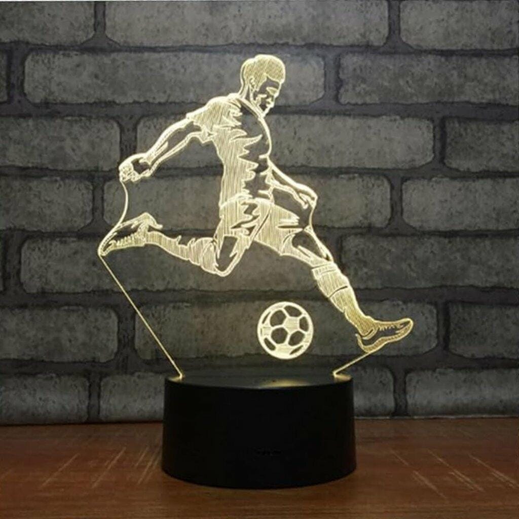 LAMPKA NOCNA PIŁKARZ 3D LED
