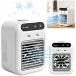 KLIMATYZATOR NA WODĘ MINI AIR COOLER WENTYLATOR NAWILŻACZ MOBILNY 3W1