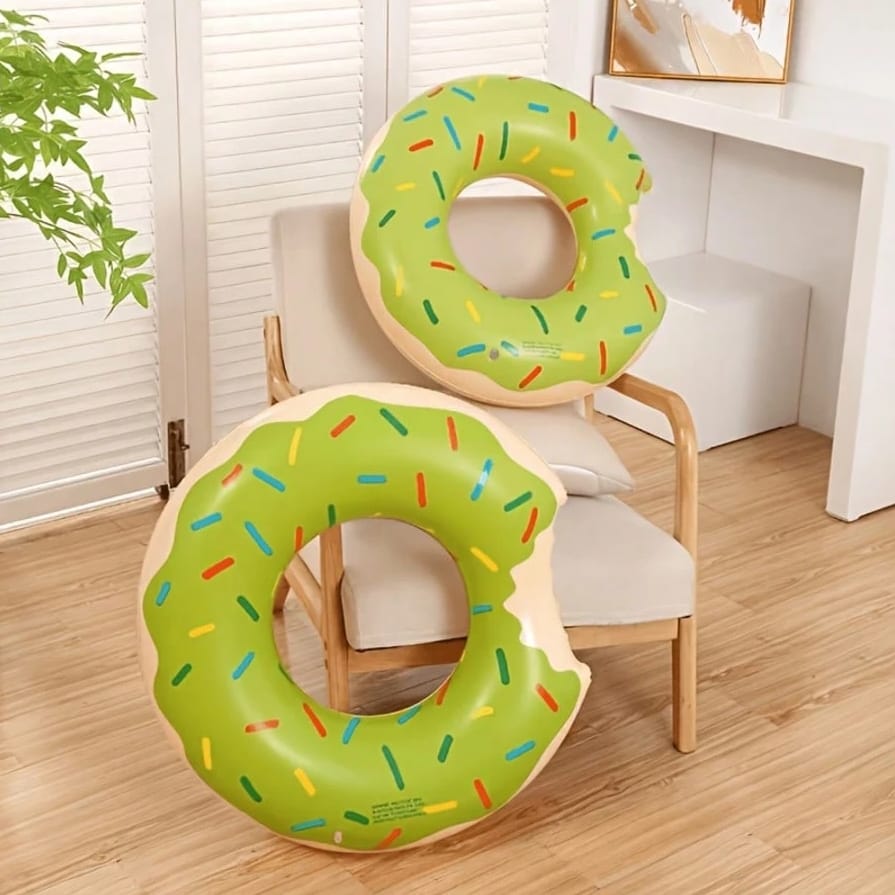 DMUCHANY PONTON DLA DZIECI KOŁO MATERAC DO PŁYWANIA BASENU PLAŻOWY DONUT 60CM - obrazek 4