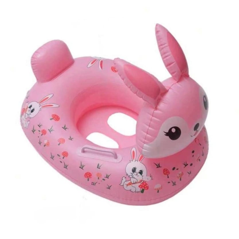DMUCHANY PONTON DLA DZIECI KOŁO MATERAC DO PŁYWANIA BASENU PLAŻOWY KRÓLIK 64CM - obrazek 2