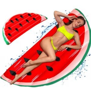 MATERAC DO PŁYWANIA DMUCHANY WODNY DO BASENU PLAŻOWY PONTON LEŻAK HAMAK ARBUZ 170CM