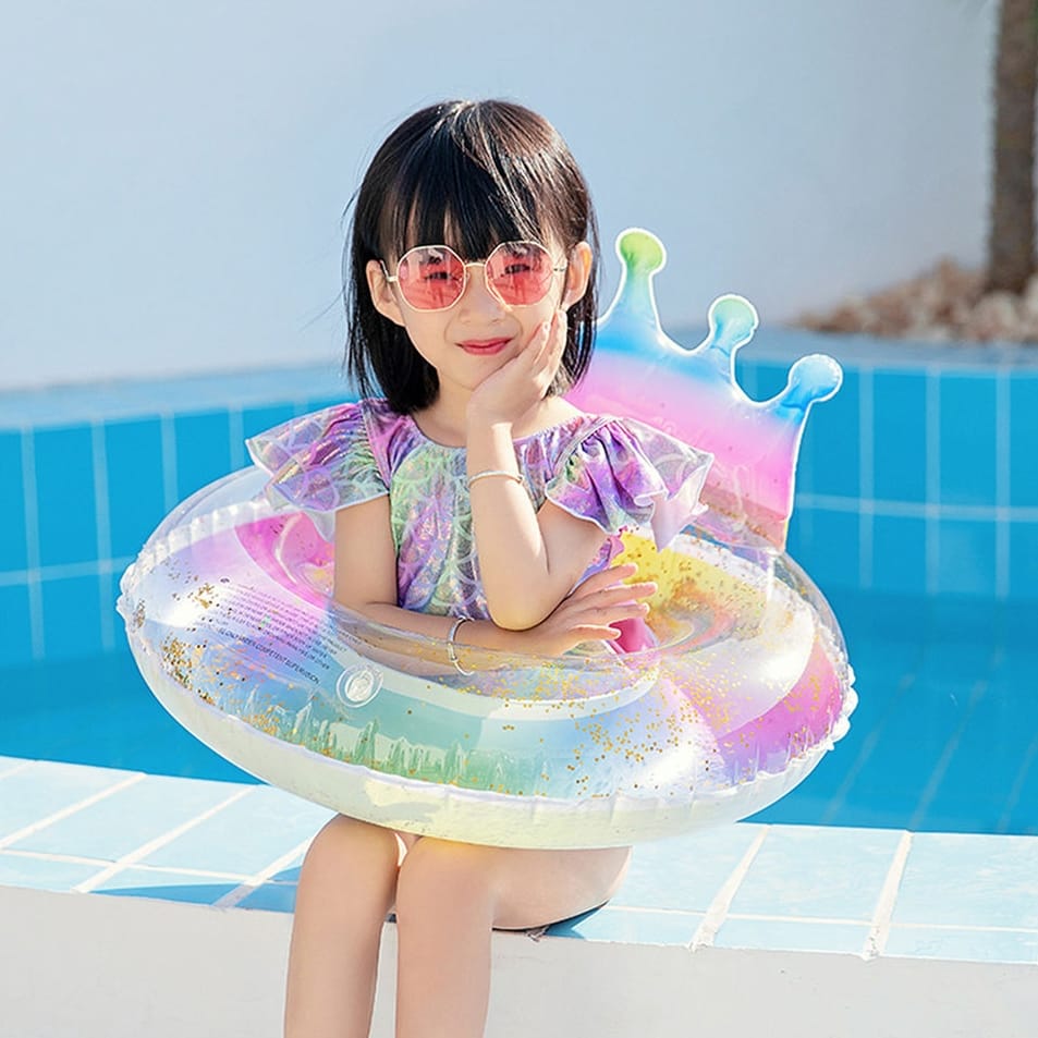 DMUCHANY PONTON DLA DZIECI KOŁO MATERAC DO PŁYWANIA BASENU PLAŻOWY 70CM - obrazek 2