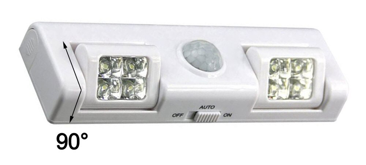 LAMPKA 8 LED CZUJNIK RUCHU BIAŁA - obrazek 5