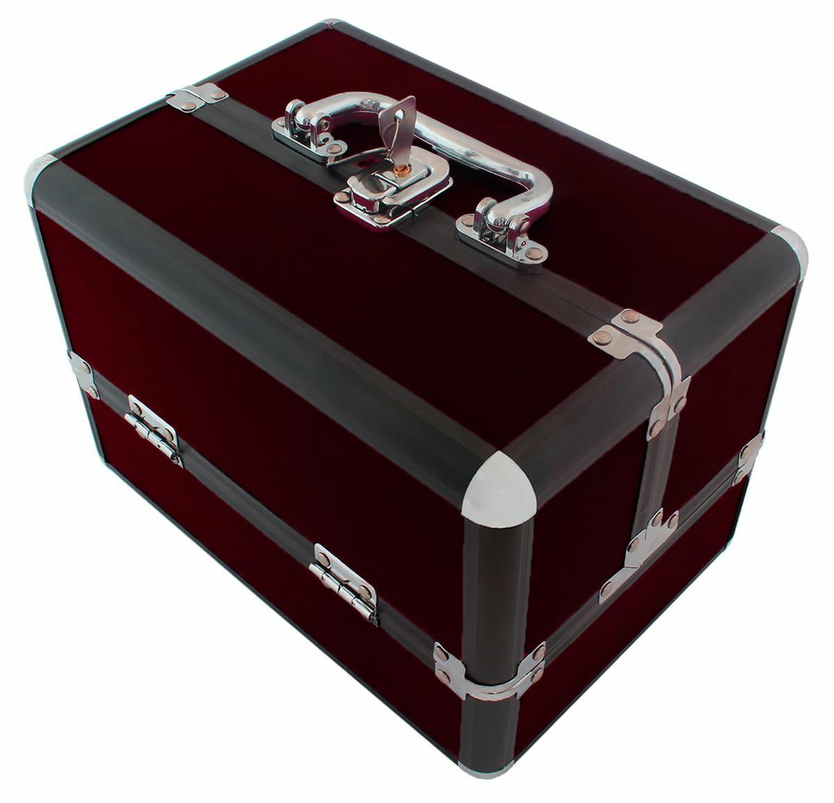KUFER 25x17x17cm PURPUROWY KOSMETY