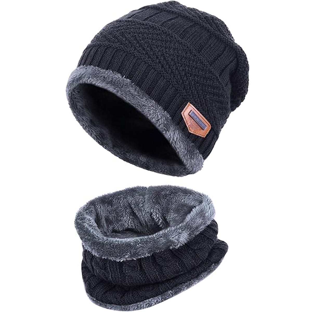 KPL UNISEX CZAPKA I SZALIK BLACK - obrazek 2