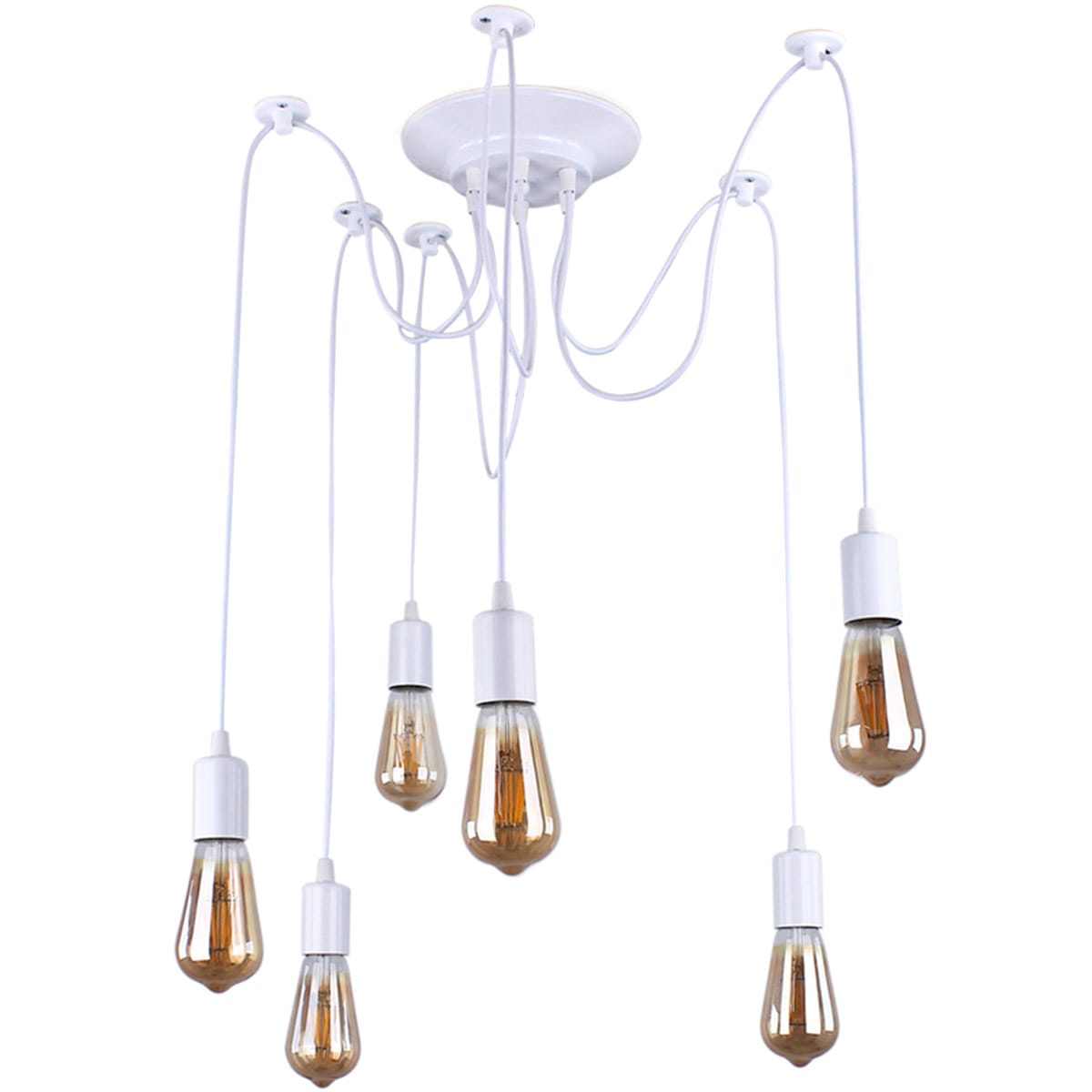 LAMPA SUFITOWA 6 RAMION BIAŁA - obrazek 2