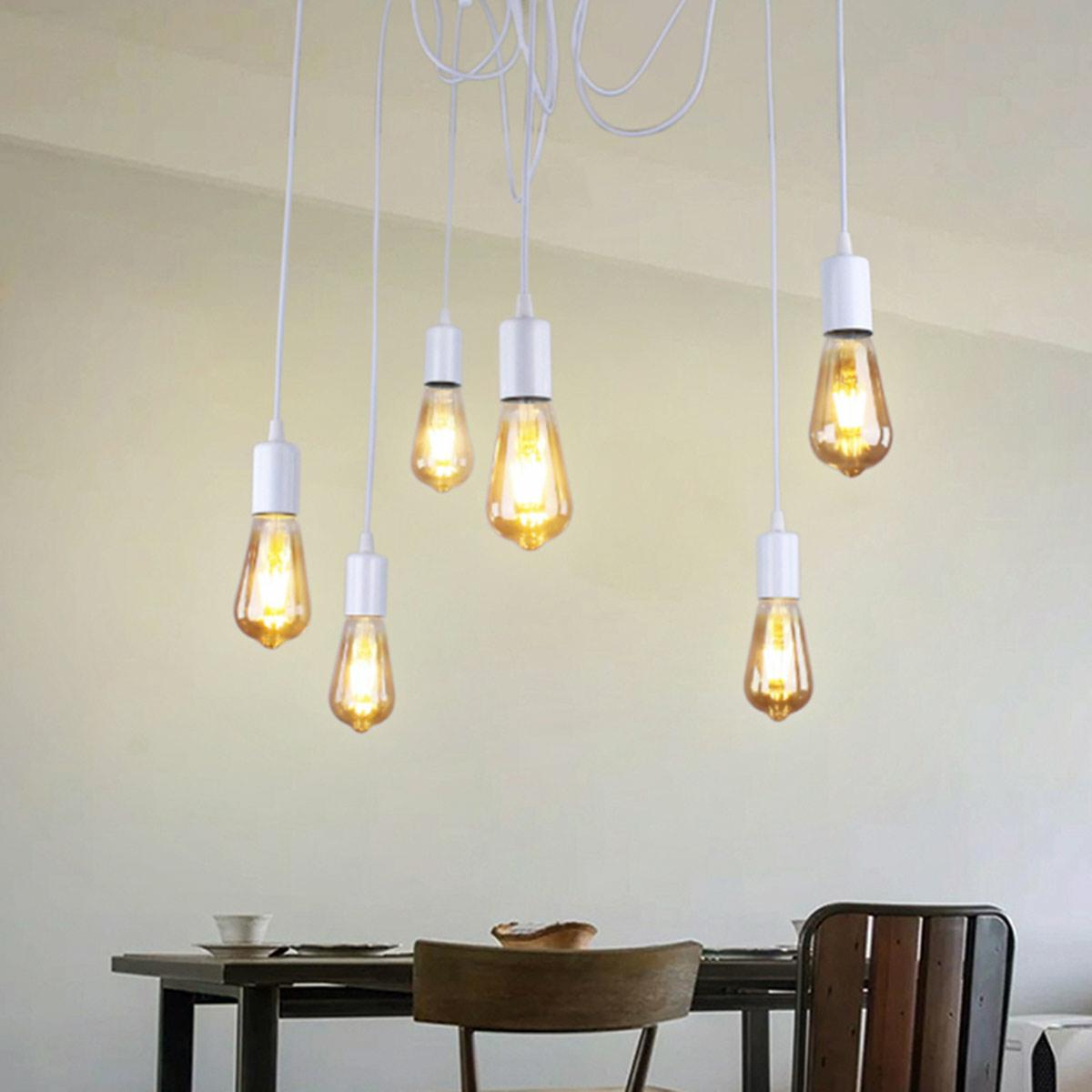 LAMPA SUFITOWA 6 RAMION BIAŁA - obrazek 7