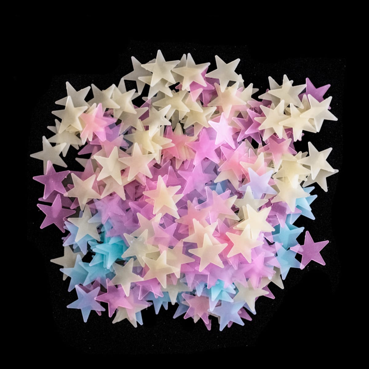 GWIAZDKI FLUORESCENC 100 SZT MIX - obrazek 3